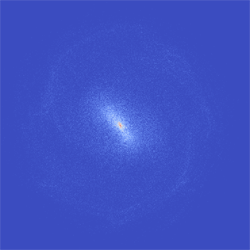 Density image of high res spiral galaxy simulation