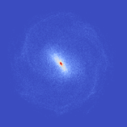 Density image of low res spiral galaxy simulation