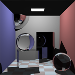 Creative Image: reflective, refractive and procedural Cornell Box