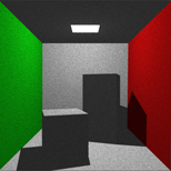 Cornell Box, 4 samples per pixel, jittered, triangle filter